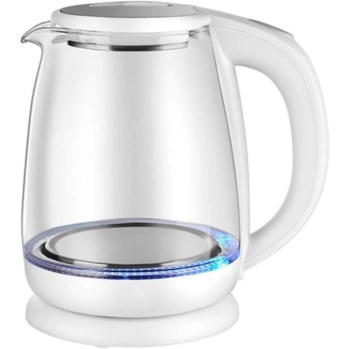 Bouilloire électrique En Verre FOURWARD 1.8L 2300W Avec éclairage LED Bleu - Sécurité ébullition à Sec - Garantie 2 Ans