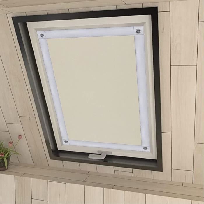 ZOYIZEN Store Occultant Pour Fenêtre De Toit - 100x120 Cm - Tissu Oxford 900D Argenté - Sans Perçage