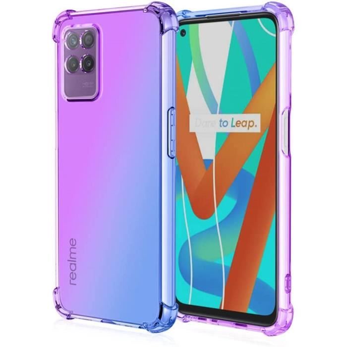 Custodia 360° Per Realme 9i/OPPO A76/A96 4G, Cover Ibrida TPU + PC Rigido, Con Protezione Schermo Incorporata, Colore Viola