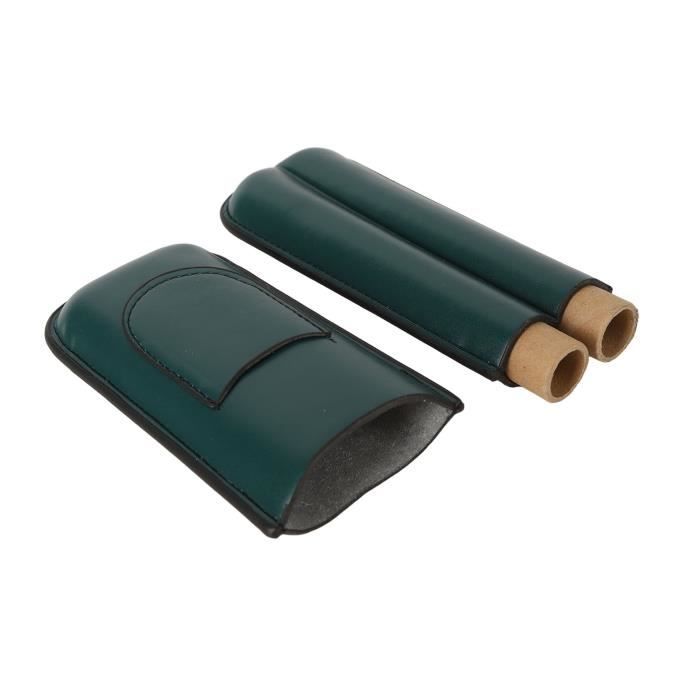 Étui à cigares en cuir, 2 compartiments, portable, pour voyage, cadeau pour pères et hommes - Au quotidien