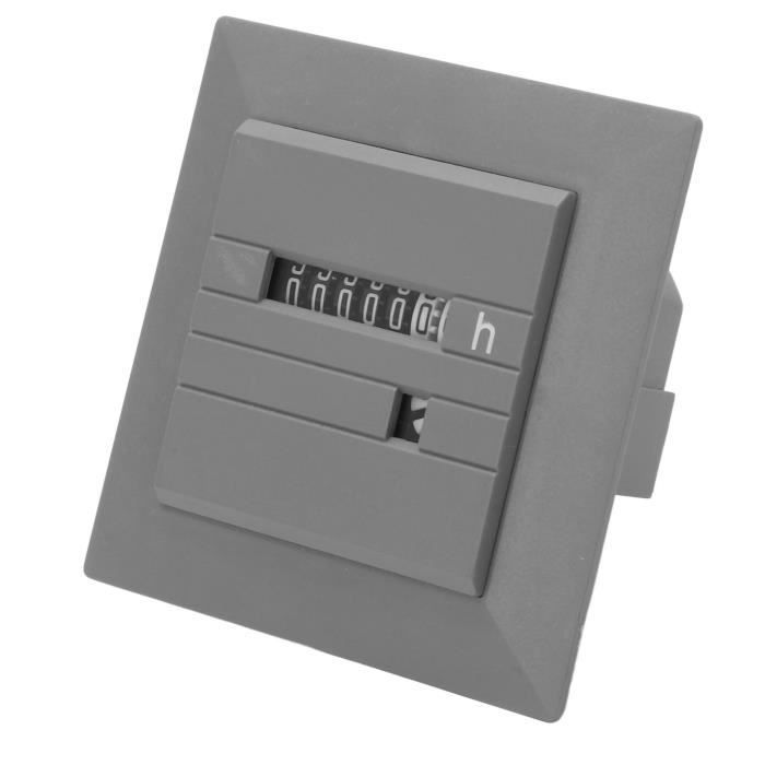 Compteur Horaire Quartz Étanche AUTOUTLET – 99 999.9h – 12V 24V 36V 48V 72V – Moto Bateau Auto VTT