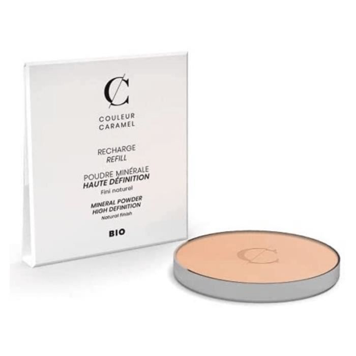 Fond De Teint Minéral Bio Couleur Caramel – Teinte 25 Beige Orangé – Poudre Libre 12 G – Neuf