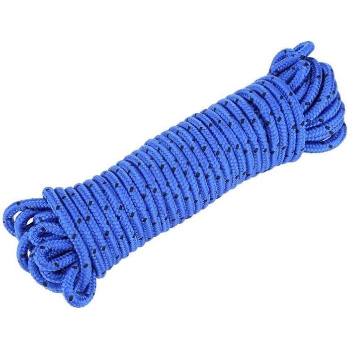 Corde D'escalade Statique 10 Mm X 10 M - Avec 2 Mousquetons, Polyvalente Pour Randonnée, Camping, Secours - 2