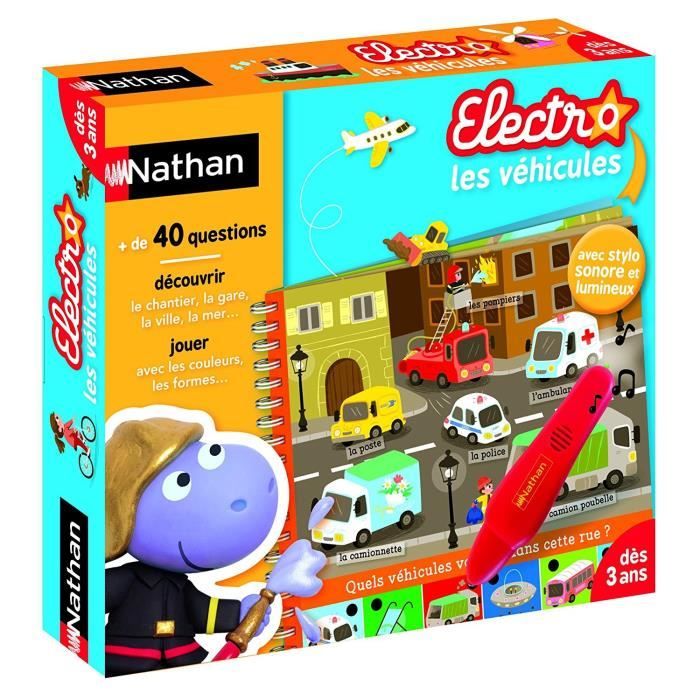Nathan ELECTRO Veicoli – Gioco Educativo Elettronico Per Bambini 3-5 Anni, Penna Interattiva Con Luci, 40 Domande Su Città E Trasporti - 4