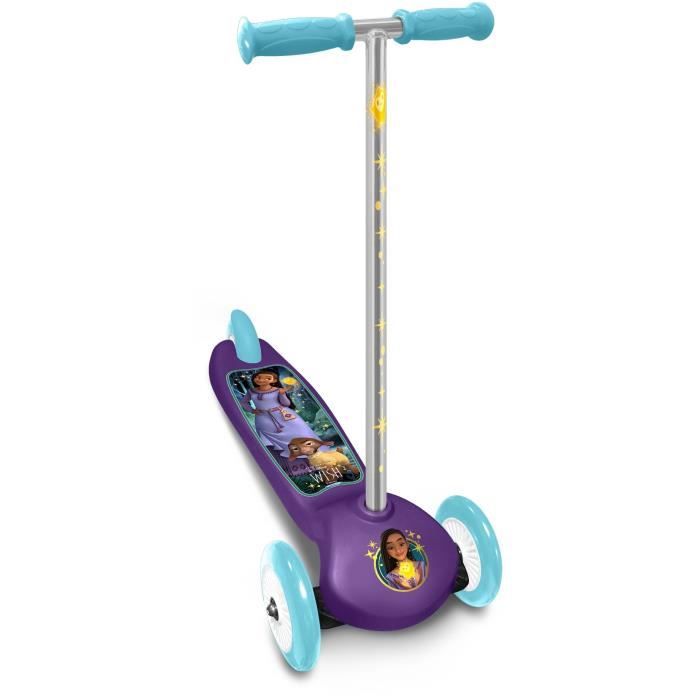 Trottinette 3 Roues DISNEY WISH Ajustable en hauteur Large plateau antidérapant Poignées anti pincement - vue 2
