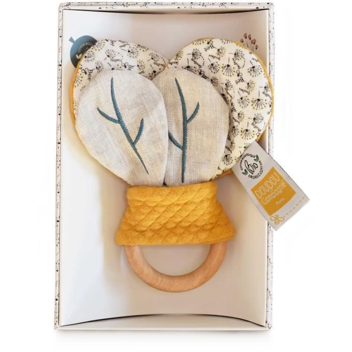 Doudou Et Compagnie Hochet Pour Bebe Jeux D Eveil 16 Cm Gris Jaune Idee Cadeau Bio Pollen L Abeille Bio Dc3845 Cdiscount Puericulture Eveil Bebe
