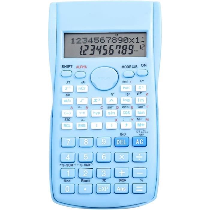 Calculatrice Scientifique Rebell SC2040 - 240 Fonctions - Écran 2 Lignes - Poche - Noir - Parfaite Pour Lycée