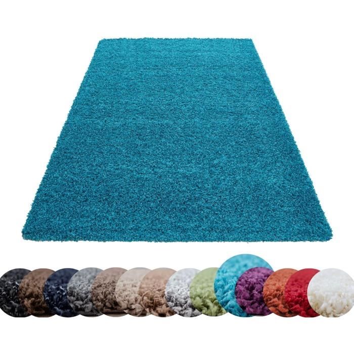 Tapis Géométrique Bleu Gris 180x250 Cm - Polyester Antidérapant - Pour Chambre Ou Salle à Manger