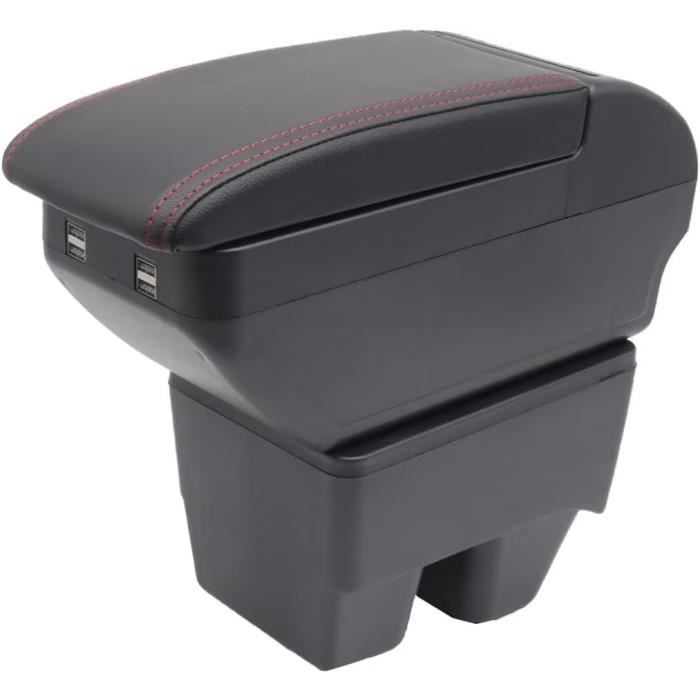 Accoudoir Central Pour Peugeot 208 Et 2008 (2019-2024) - Double Couche Avec Rangement - Installation Facile Sans Perçage