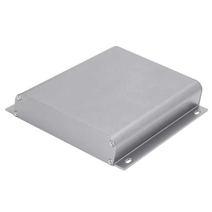 Boîtier Projet électronique En Alliage Aluminium 48x204x150 Mm - Argenté, Dissipateur Thermique, Avec Déflecteurs - Pour Circuits, DIY