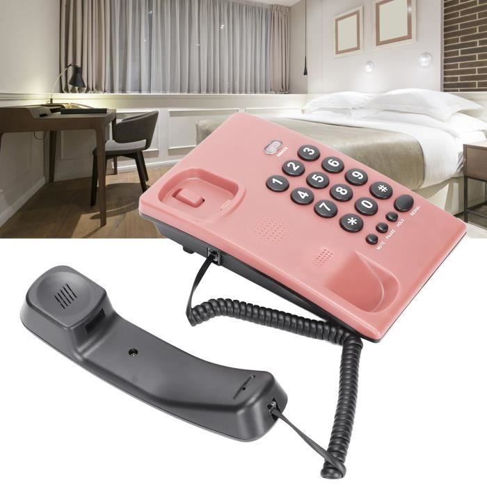Téléphone Fixe à Lèvres Rose - Design Humoristique - Fonction Mémoire Des Numéros - Pour Décoration Bureau - 13