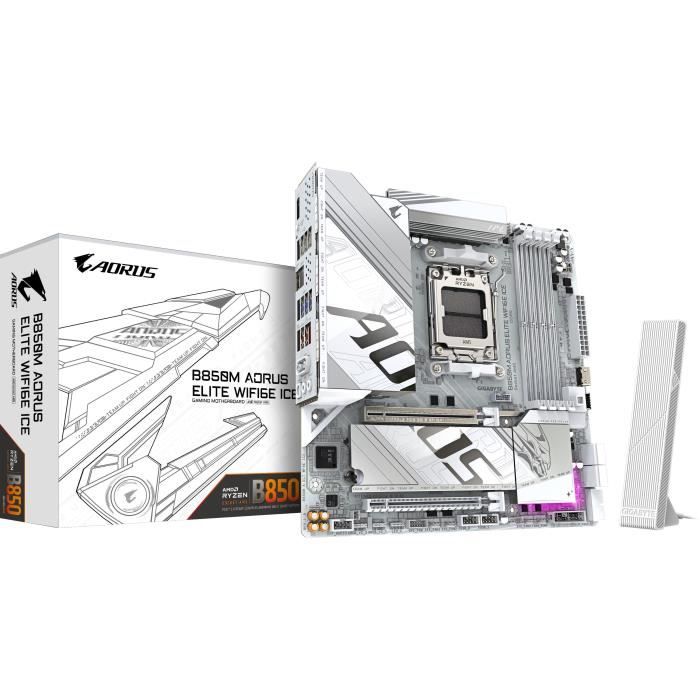Carte mère – GIGABYTE – B850M AORUS ELITE WIFI6E ICE