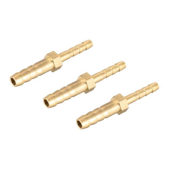 2x Raccord Droit 6mm + Réducteur 4mm – Adaptateur Tuyau Carburant Essence Universel Pour Tondeuse, Tracteur, Moto, Scooter, Voiture