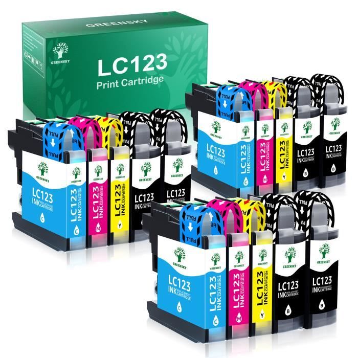 Cartouche D'encre De Marque BROTHER LC123Y – Jaune, 600