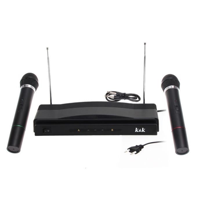 Kit Karaoke AT-306 K&K double Microphone sans Fil + Module receiver -  0659519611988 - Cdiscount Jeux - Jouets