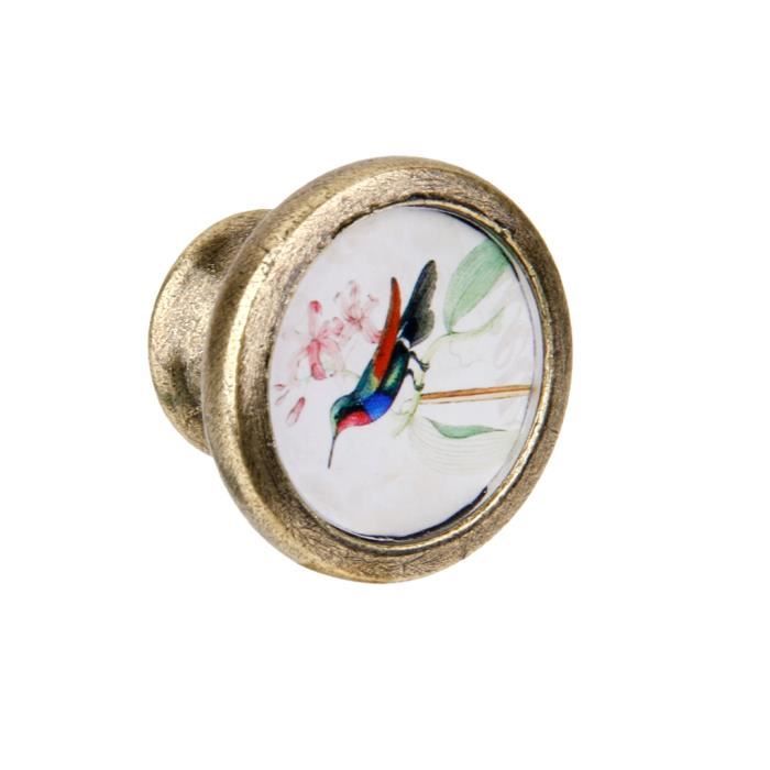 BOUTON DE MEUBLE,A--Bouton De Poignée De Placard En Laiton Antique, 1