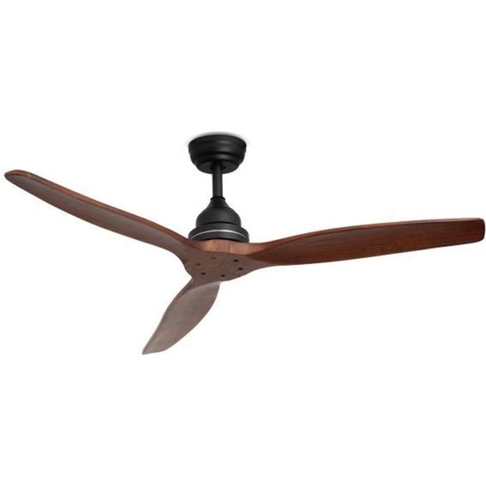 IKOHS WINDWOOD NOIR Ventilateur de Plafond ULTRA-SILENCIEUX BOIS 75W