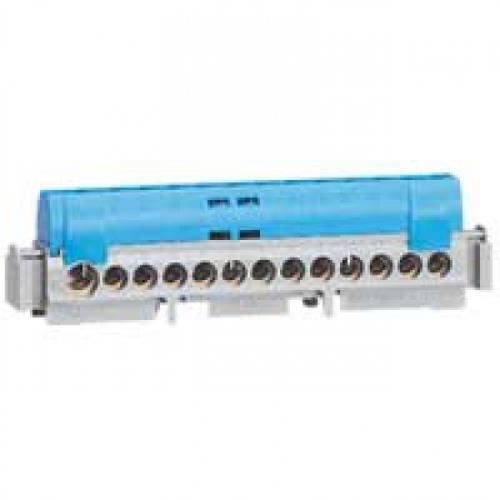 Borniers isolés - LEGRAND - 1x6 à 25 mm² + 16x1.5 à 16 mm² - Bleu - Conformes à la norme IEC 60998-2-2 - Fixation sur rail