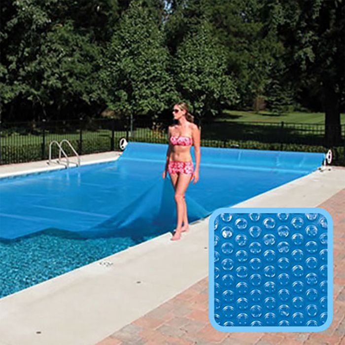 Bâche à bulles pour piscine Linxor - 4 x 10 m - 300 microns - Bleu