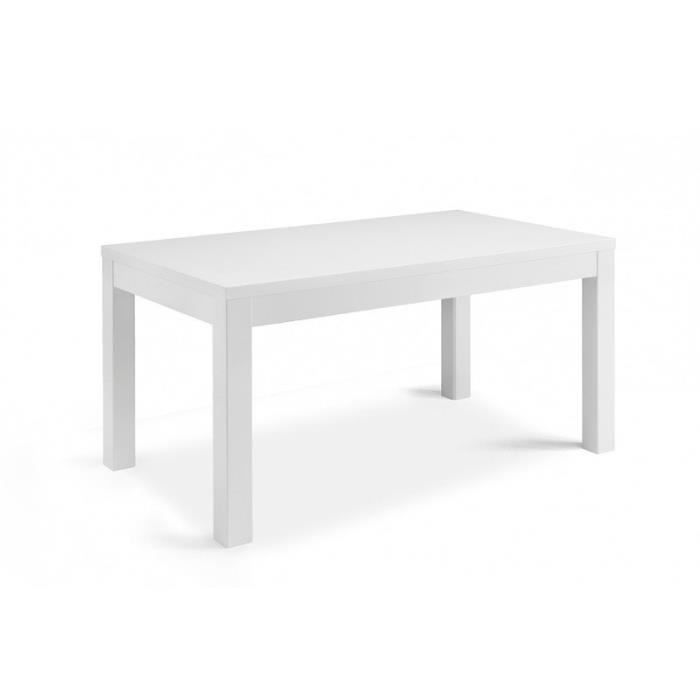 table de salle à manger rectangulaire moderne laquée cristal blanc  table 190 cm   able 190 cm