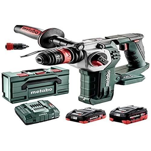 Marteau perforateur burineur sans fil 18V 4Ah + 5 5Ah KHA 18 LTX BL 24 Quick METABO SDS Plus