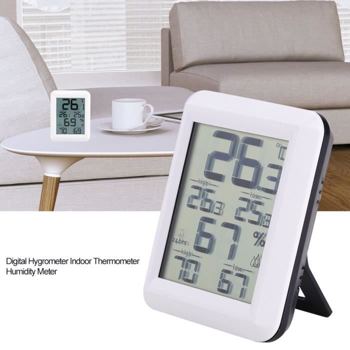 Meilleurs prix pour minifinker thermomètre numérique Hygromètre numérique thermomètre dintérieur moniteur dhumidité avec jauge jardin thermometre