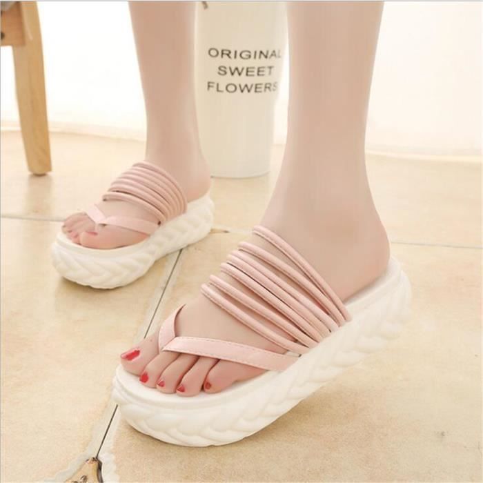 Sandales femme tongs marque De Luxe Confortable chaussure de plage femmes  Grande Taille randonnée d'été sandales rétro Rose - Cdiscount