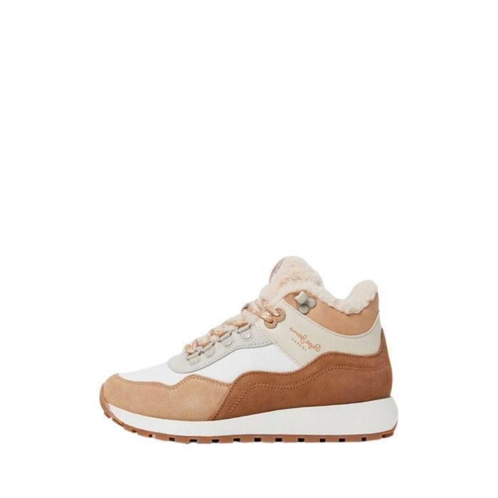 519 Baskets montantes femme Pepe Jeans Ref 63728 838 Beige