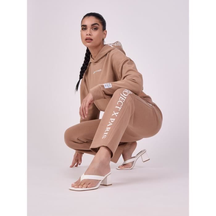 Bas de jogging logo script - Marron - Femme - Fitness - PROJECT X PARIS Bas de jogging logo script - Marron - Femme - Fitness - PROJECT X PARIS