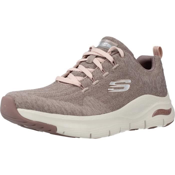 Chaussures skechers femme brun outlet