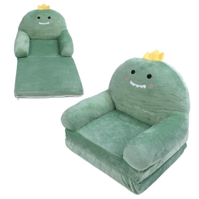 Canapé-lit Pliant Pour Enfant – 2 En 1 (fauteuil + Lit), Taille 50x52 Cm, Motif Mignon Gris