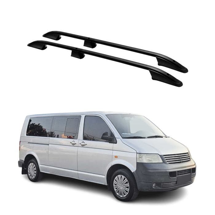 Barres de toit longitudinales pour VW T5 Transporter 20032015 L2 Alu