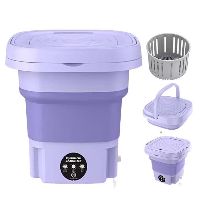 machine a laver portable pimpimsky 8L10W 3 Modes de Nettoyage mini machine à laver pour sous Vêtements Chaussette Appartement