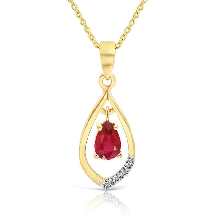 Collier Pendentif Chouette En Or Jaune 9 Carats Et Oxydes De Zirconium - Neuf Avec étiquettes