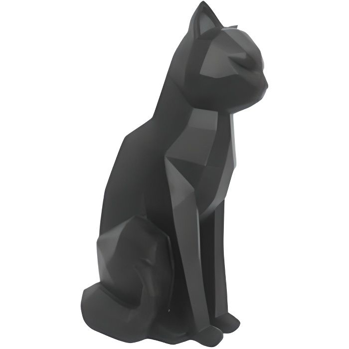 Statue chat noir assis ORIGAMI