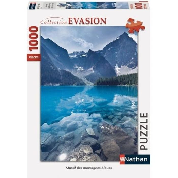 Puzzle paysage et nature - Nathan - Massif des montagnes bleues - 1000 pièces - Mixte
