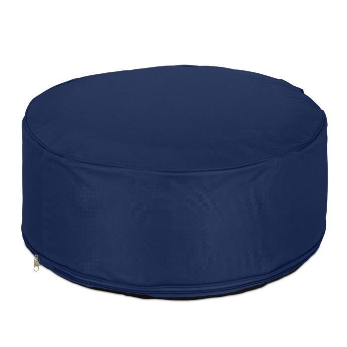 pouf gonflable de couleur bleue - 10045960-0