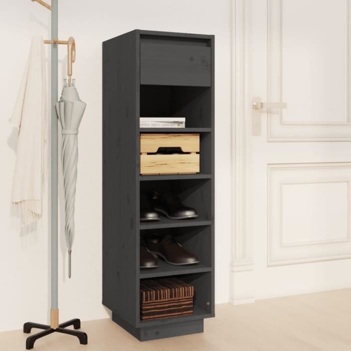 Armoire à chaussures avec 5 compartiments et tiroir, Armoiremeuble à