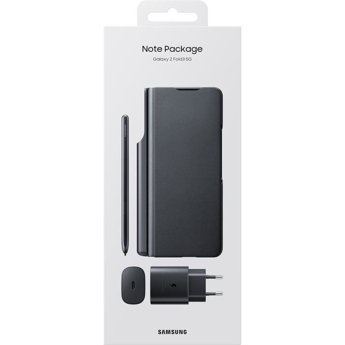SAMSUNG - Pack Flip Cover avec S Pen Z Fold3 + CS 25W - Noir