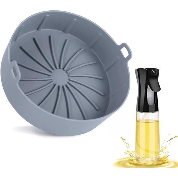 Bouteille D'huile 2 En 1 Avec Pinceau, Distributeur D'huile, Pulvérisateur D'huile Avec Pinceau En Silicone, Bouteille En Verre à Remplir De 180 Ml D' Huile Ou De Vinaigre Avec Pinceau