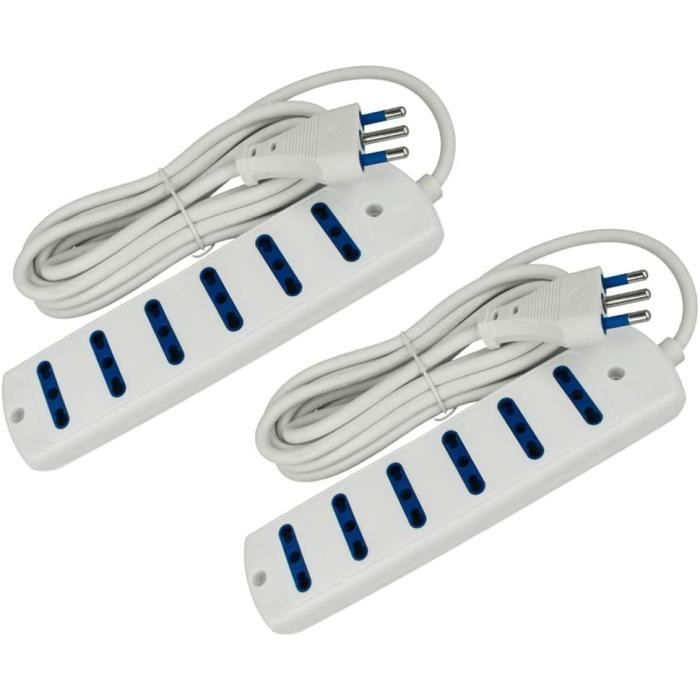 Lot De 2 Fiches Doubles Pour Prises, Adaptateur De Prise 3 En 1