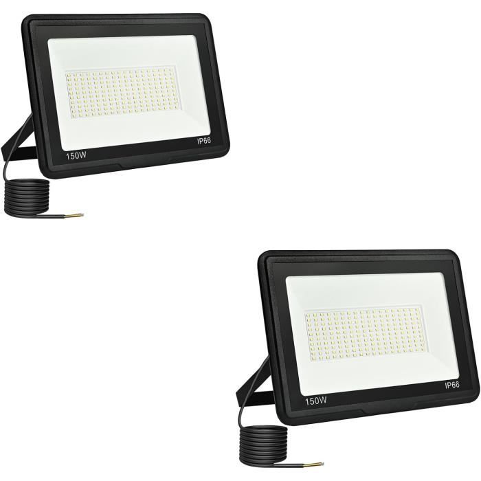 300W Projecteur LED Exterieur,30000LM Spot LED Extérieur, IP67 Etanche 7000K Blanc Froid Éclairage De Sécurité D'extérieur, Luminaire Exterieur Pour Patio,Terrasse,Jardin, Garage, Cour,Square