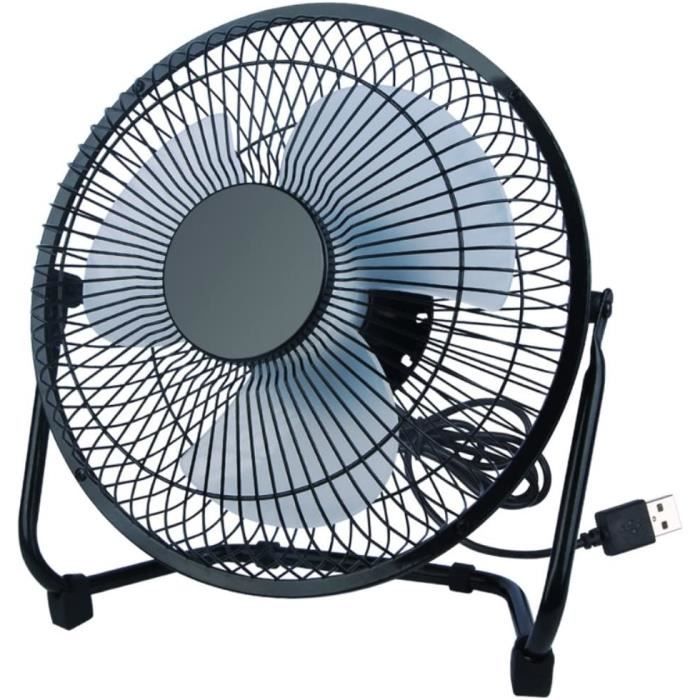 Mini Ventilateur De Bureau USB Ferrari G50039 - Pales 10 Cm Orientables, Moteur Silencieux, Noir - Alimenté Par Port USB - 4