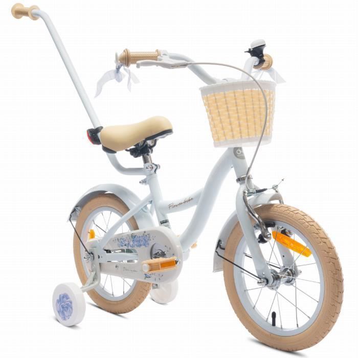 sun baby Flower Bike Vélo pour filles Blanc-Bleu 14\
