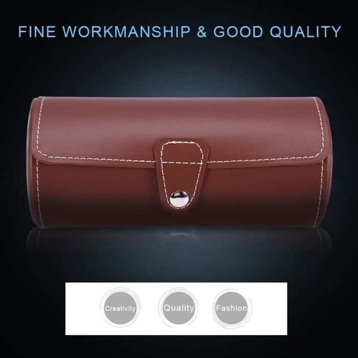 Boîte De Rangement Montres 10 Emplacements - étui Voyage Avec Poignée, 33x20x7.5 Cm, Tissu Oxford Et Mousse