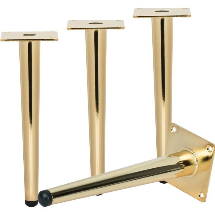 10 Inch Pieds De Meubles En Métal, 4 Pcs Pieds De Table Métallique