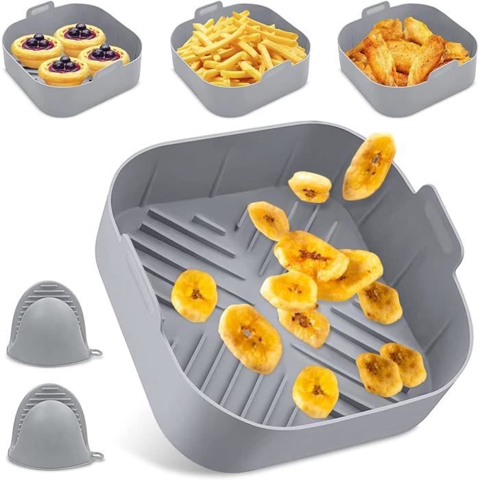 Silicone Moule Air Fryer Accessoires Réutilisable Friteuse Air Chaud 20Cm