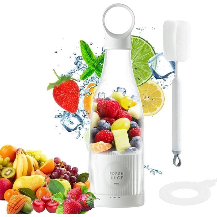 Mini Mixeur Portable Avec écran LED - 500 Ml - 16 Lames Inox - Rechargeable USB - Pour Smoothies, Shakes - Bureau, Voyage