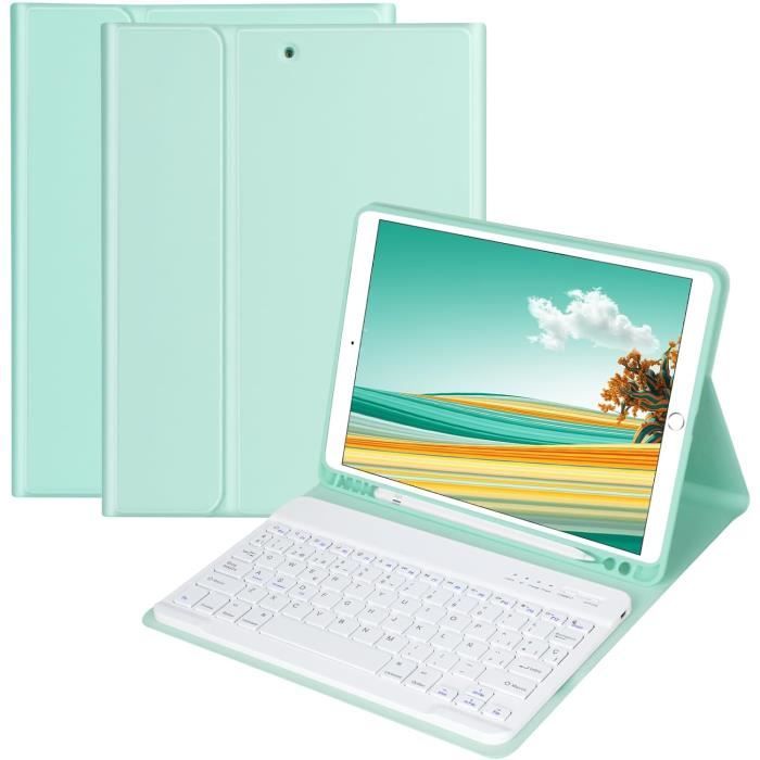 Étui Avec Clavier Bluetooth Amovible Pour IPad 10,2" Et 10,5" - Compatible IPad 9e/8e/7e Génération, IPad Air 3, IPad Pro 10,5", Porte-stylo Intégré