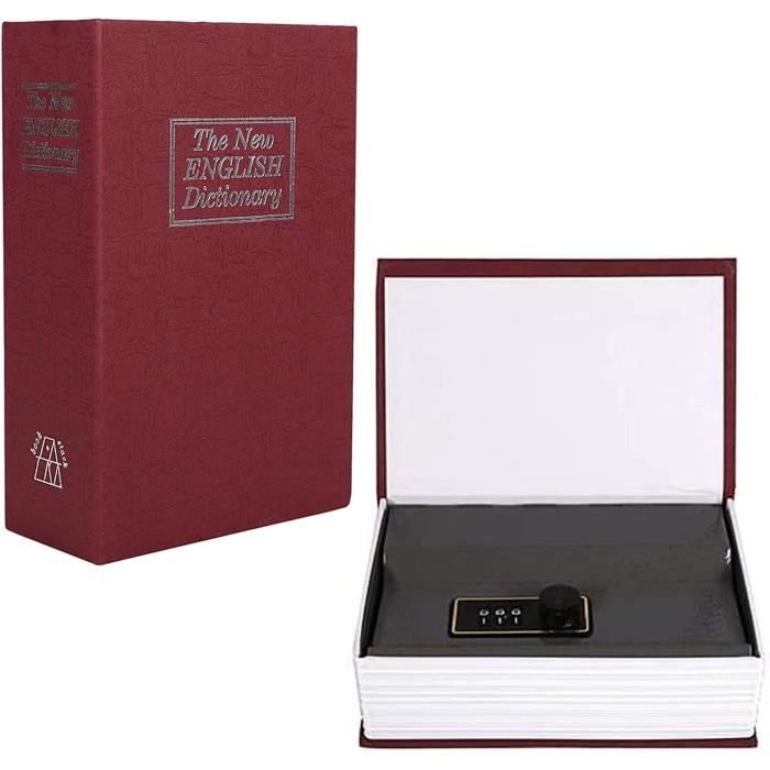Coffre Fort Livre Coffre Fort Enfant Coffre-fort Livre Secret | 18.2x11.8x5.7cm | Serrure à Code | Pour Bijoux & Argent Tirelire Adulte Rangement Secret